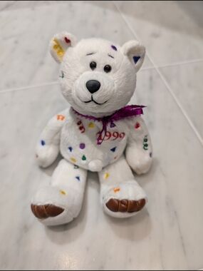 Limited Treasures 1998 Holiday Edition Beanie Baby - Confetti Pattern 1999